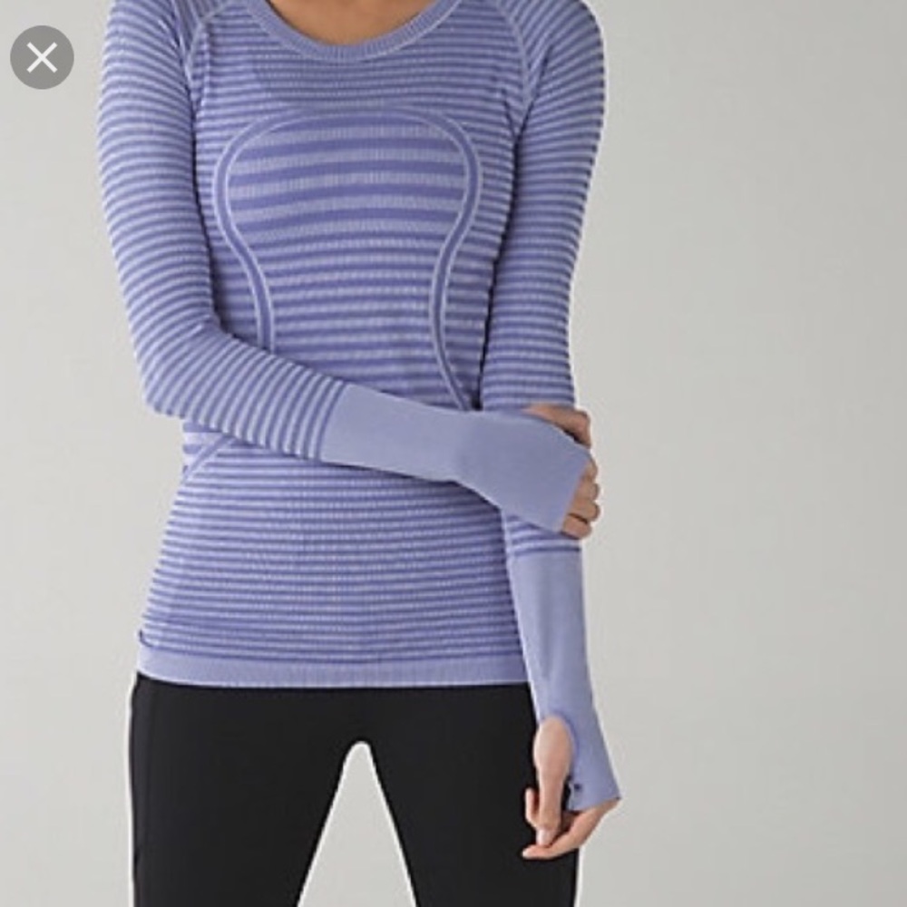 Lululemon Lucy Stripe Swiftly Tech Long Sleeve